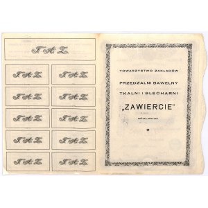 Towarzystwo Zakładów Przędzalni Bawełny, Tkalni i Blecharni ZAWIERCIE, Em.4, 6000 marek 1923