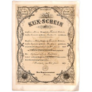 KUX SCHEIN Kopalnia Friedrich Wilhelm, 1 Kuks 1867 Katowice - DUŻA RZADKOŚĆ