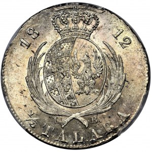 Księstwo Warszawskie, 1/3 talara (dwuzłotówka) 1812 IB - PCGS MS64
