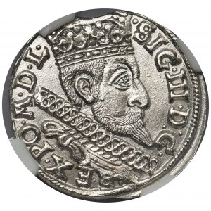 Zygmunt III Waza, Trojak Bydgoszcz 1597 - NGC MS62 PIĘKNY