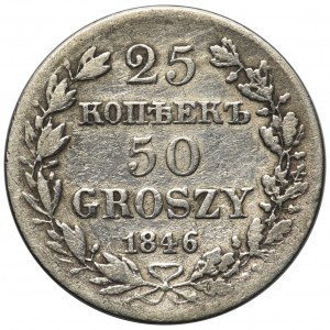 25 kopiejek = 50 groszy Warszawa 1846 MW