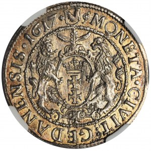 Zygmunt III Waza, Ort Gdańsk 1617 - NGC MS62 - PIĘKNY