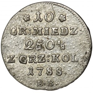 Poniatowski, 10 Groszy miedziane Warszawa 1788 EB