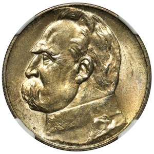 Piłsudski, 5 złotych 1936 - NGC MS61