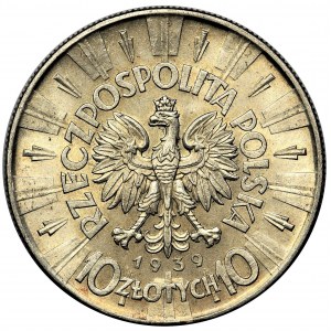 Piłsudski, 10 złotych 1939 