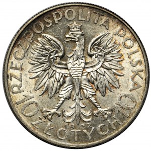 Głowa Kobiety, 10 złotych 1932 Warszawa