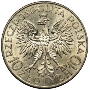 Głowa Kobiety, 10 złotych 1933 