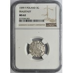 Zygmunt III Waza, Trojak Wschowa 1599 - NGC MS62 - SIG 3