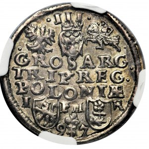  Zygmunt III Waza, Trojak Poznań 1597 - NGC AU58