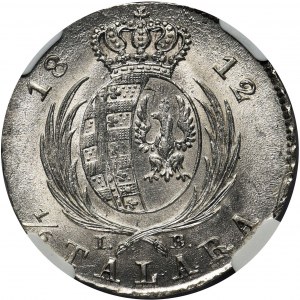 Księstwo Warszawskie, 1/6 talara (złotówka) 1812 IB - NGC MS64