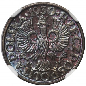 1 grosz 1930 - NGC MS67 BN - POKAZOWY