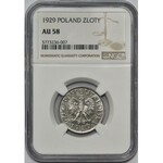 1 złoty 1929 - NGC AU58