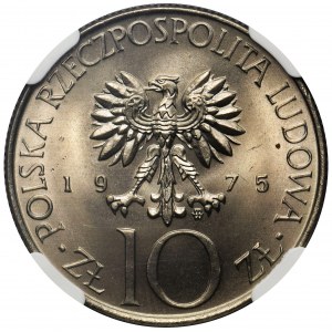 Mickiewicz 10 złotych 1975 - NGC MS67