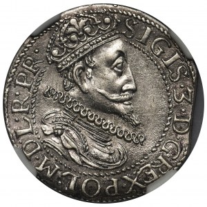 Zygmunt III Waza, Ort Gdańsk 1613 - NGC MS61 - RZADKOŚĆ