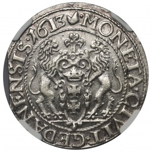 Zygmunt III Waza, Ort Gdańsk 1613 - NGC MS61 - RZADKOŚĆ