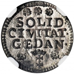 August III Sas, Szeląg Gdańsk 1754 - NGC MS64 - RZADKI I PIĘKNY