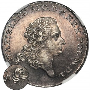 Poniatowski, Dwuzłotówka 1766 FS - NGC MS63 - NIENOTOWANY WARIANT