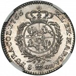 Poniatowski, Dwuzłotówka 1766 FS - NGC MS63 - NIENOTOWANY WARIANT