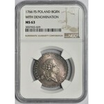 Poniatowski, Dwuzłotówka 1766 FS - NGC MS63 - NIENOTOWANY WARIANT