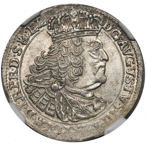 August III Sas, Szóstak Gdańsk 1760 REOE - NGC MS63 - RZADKI