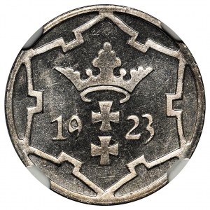 Wolne Miasto Gdańsk, 5 fenigów 1923 - NGC PF66 - stempel lustrzany