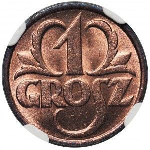 1 grosz 1930 - NGC MS66+ RD