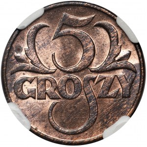 5 groszy 1935 - NGC MS63 RB