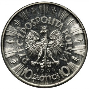 Piłsudski, 10 złotych 1935 - PCGS MS63