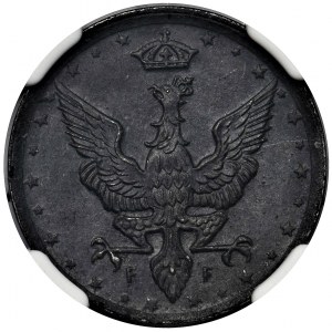 Królestwo Polskie, 10 fenigów 1917 - NGC MS63 - ex. Karolkiewicz