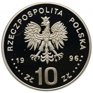 Zygmunt II August, 10 złotych 1996 - Popiersie