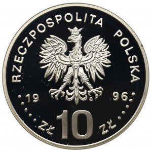 Zygmunt II August, 10 złotych 1996 - Półpostać - RZADKA