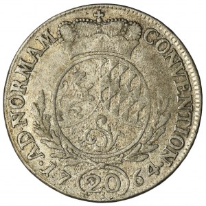 Niemcy, Pfalz-Sulzbach, Karol Teodor, 20 krajcarów 1764 AS - rzadkie