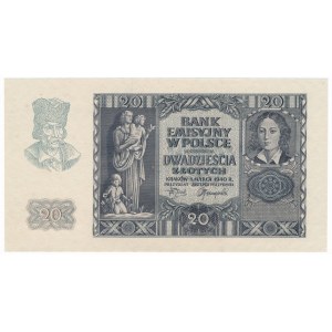 20 złotych 1940 - bez numeratora
