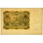 500 złotych 1940 - B - nieukończony druk