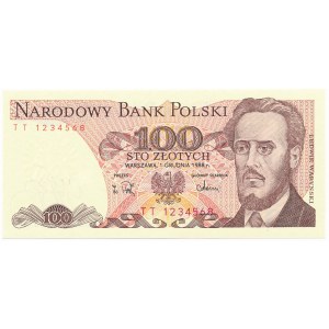 100 złotych 1988 - TT - 1234568