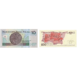 10 złotych 1994 i 100 złotych 1986 - ten sam numer seryjny 