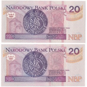 20 złotych 1994 - YC,YE - (2szt.) 