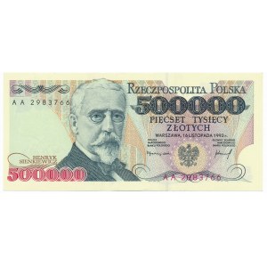 500.000 złotych 1993 - AA - DUŻA RZADKOŚĆ w tym stanie