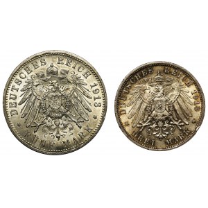 Zestaw, Niemcy, Prusy, Wilhelm II (2 szt.)