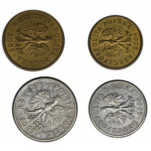Skrętki monet obiegowych III RP (4 szt.)