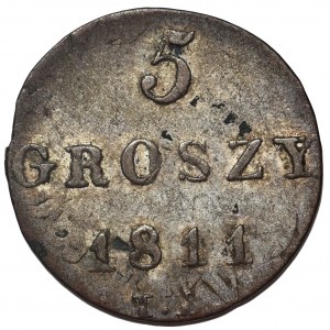 Księstwo Warszawskie, 5 groszy Warszawa 1811 IB