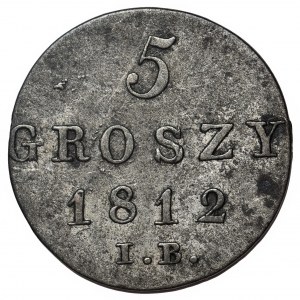 Księstwo Warszawskie, 5 groszy Warszawa 1812 IB