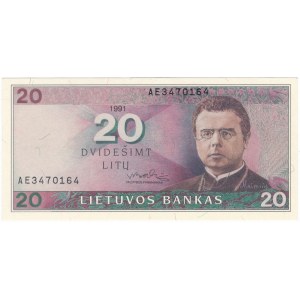 Litwa, 20 litu 1991 - AE -