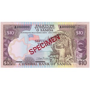 Samoa - 10 tala A 000000 Specimen