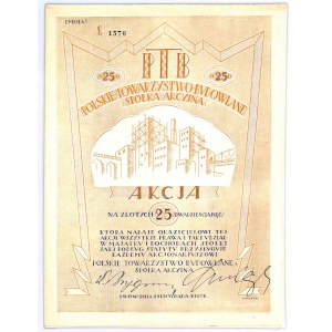 Polskie Towarzystwo Budowlane S.A., Em.1, 25 złotych 1927 - RZADKOŚĆ