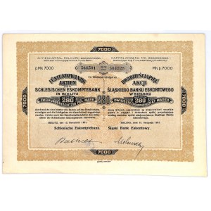 Śląski Bank Eskontowy, Em.7, 25 x 280 marek 1921