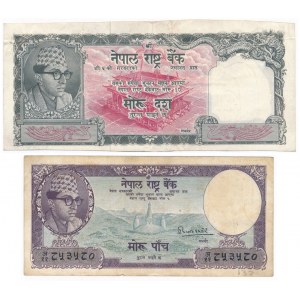 Nepal, 5 i 10 Mohru (1960) (2szt.)