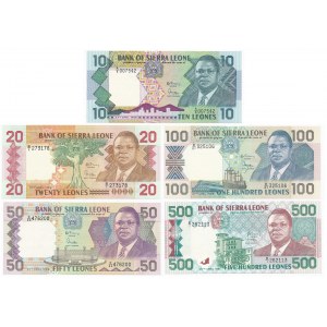 Sierra Leone, Zestaw 10-500 Leones 1988 (5szt.)