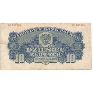 10 złotych 1944 ...owym - AC - destrukt - Kolekcja Lucow