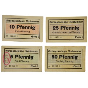 Zestaw, Banknoty obozów jenieckich, Świętoszów (Neuhammer) bez daty (4 szt.) 